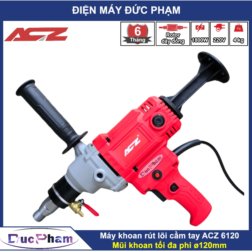 Máy khoan rút lõi bê tông cầm tay ACZ-6120 ( Chính hãng ) | Máy khoan rút lõi ACZ-6120 | ACZ-6160