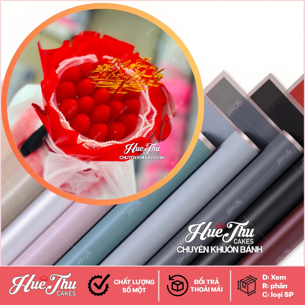 Giấy gói hoa bóng mờ viền đồng (5 tờ)