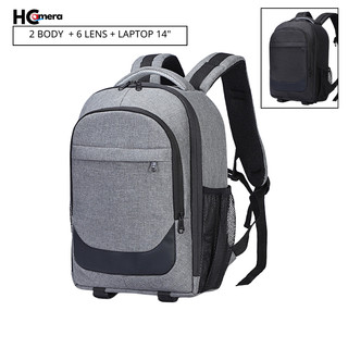  Balo Đựng Máy Ảnh Flycam Laptop 14" Cao Cấp HC87 Chống Sốc Chống Thấm Nước - Backpack - Camera 