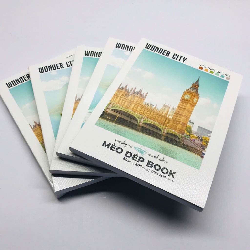 Lốc 5 quyển Tập vở học sinh 200 trang Khổ A5 giấy 80gsm Vở 4 ôly