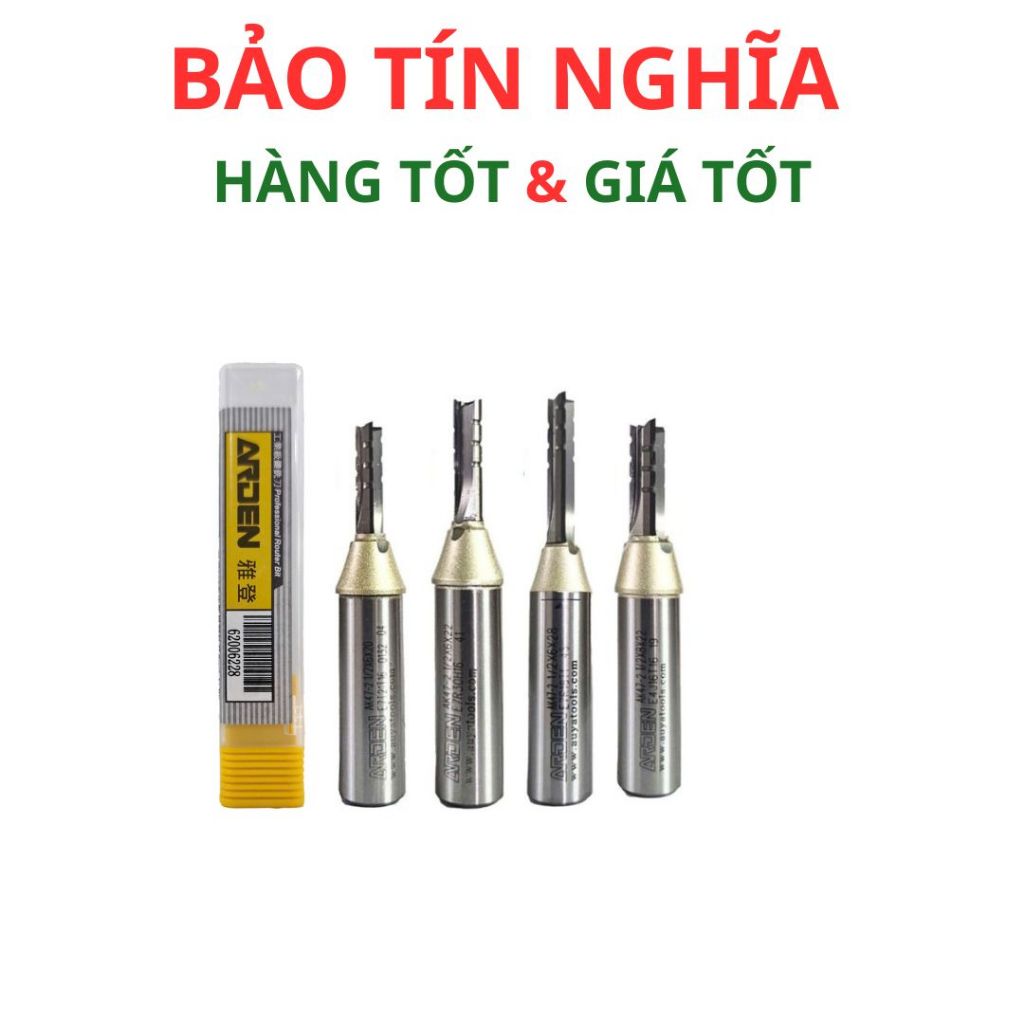 Mũi phay CNC ARDEN, Dao phay CNC, Mũi CNC cắt gỗ 3 cánh Thẳng và Xoắn 6 - 8 mm