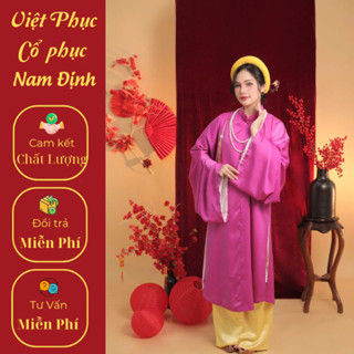  Áo Ngũ Thân Tay Thụng,Áo Tấc Nữ Thời Nguyễn 2 lớp ,Áo Tấc Nữ Vải Lụa Tây Thi,Việt Phục Cổ Phục Nam Định 