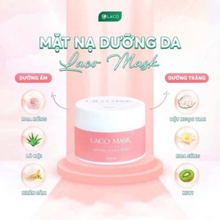 LACO MASK 80gr - Mặt Nạ Dưỡng Ẩm, Bột Ngọc Trai, Hoa Hồng Ngừa Lão Hóa, Giảm nếp nhăn, Giảm Mụn