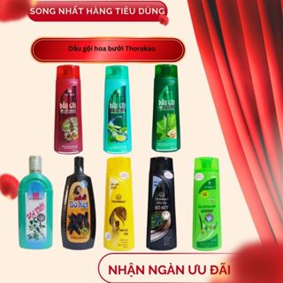  Dầu gội hoa bưởi Thorakao bồ kết chanh xả bạc hà củ xả mần trầu 400ml 