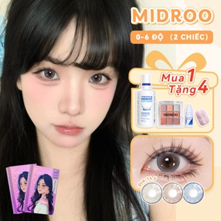 【Lens Nhập Khẩu  Midroo Soda Kính áp tròng Lens Cận 1 Năm Len Giãn Tròng to 14.5mm có độ (0-6) 1 cặp