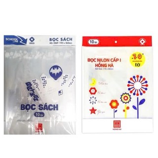 Combo 5 tập bọc sách vở hồng hà cấp 1, cấp 2