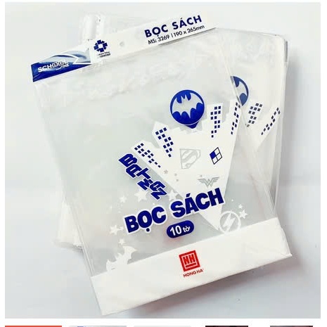 Bọc sách nylon Hồng Hà (190x265mm) 3269( 10c/ tập)