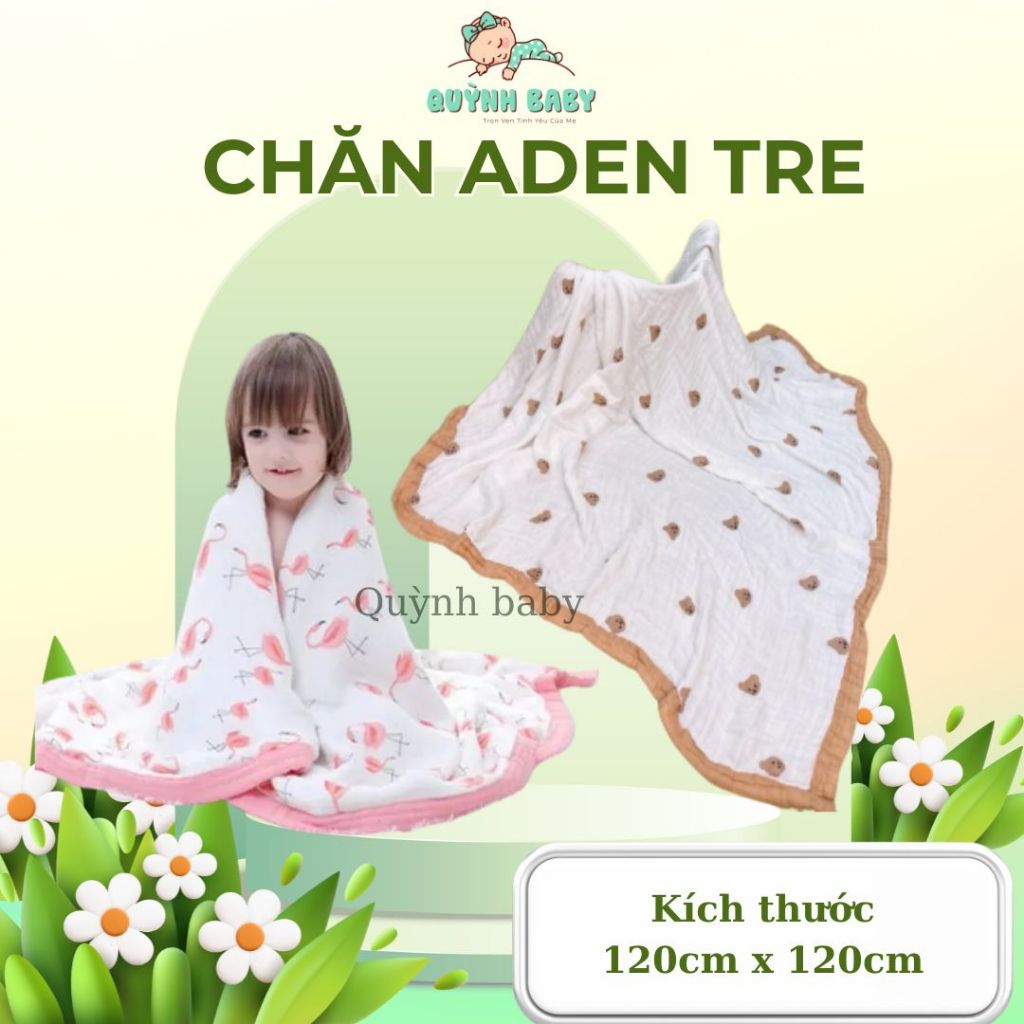 Chăn Aden sợi tre 120cmx120cm