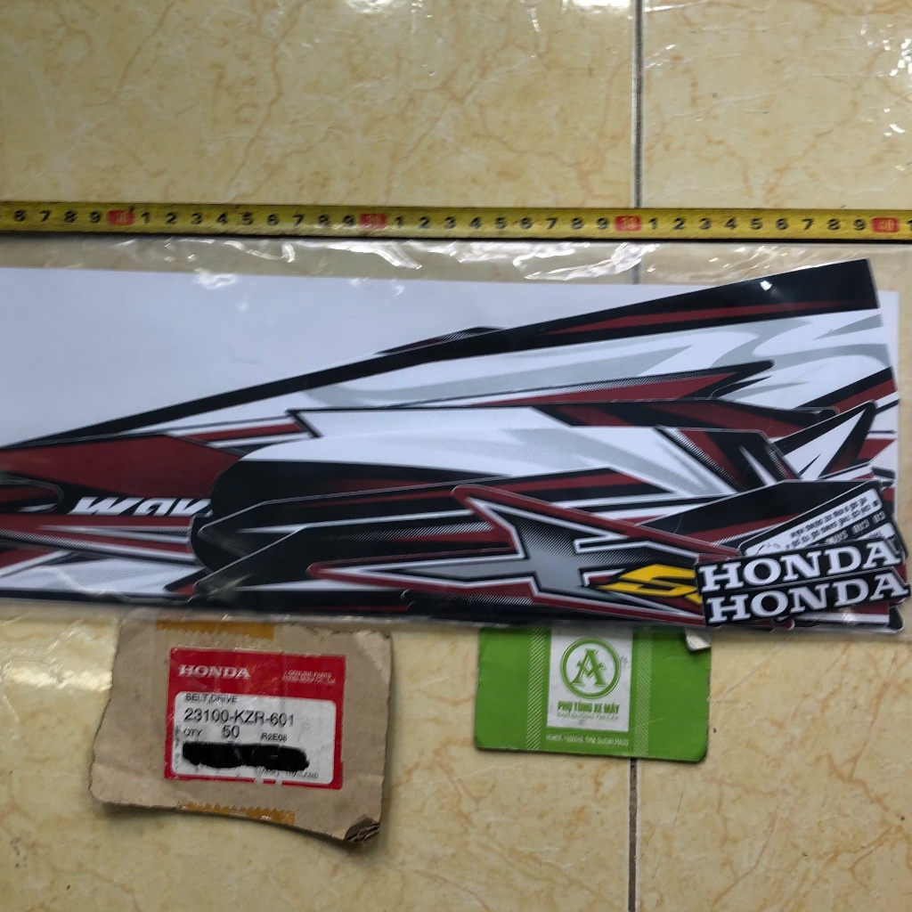 Bộ Tem wave rsx 2010 màu đen đỏ