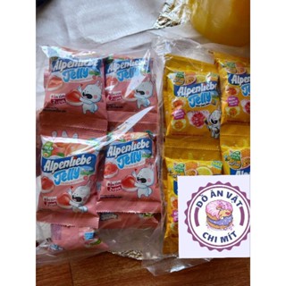 Bán sỉ bịch kẹo dẻo Alpenliebe Jelly tim đào ngọt ngào và ong óng ánh 16 gói 24g .