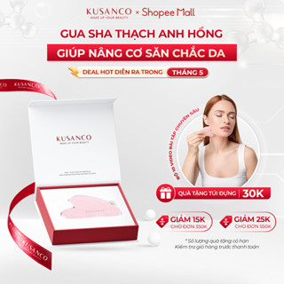 Đá Massage Mặt Guasha KUSANCO, Guasha Thạch Anh Hồng Giúp Da Săn Chắc, Nâng Cơ Thon Gọn Mặt