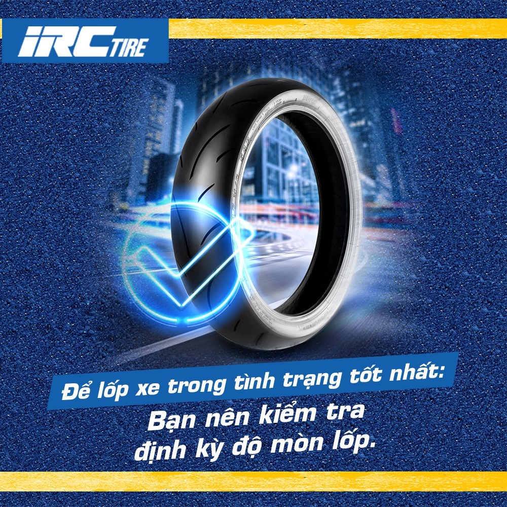Vỏ lốp xe máy IRC Inoue 80/90-14 TL NF66 IRC Trước AB Air Blade (Lốp không ruột)