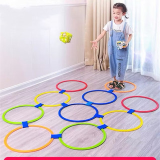 [tặng túi ném] - BỘ 10 VÒNG NHẢY LÒ CÒ luyện tập thể dục - Đồ chơi vận động Montessori