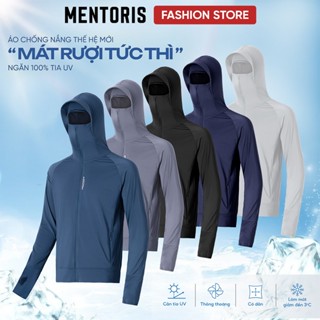 Áo Chống Nắng Nam MENTORIS, Chất Vải Thun Lạnh, Chống Tia UV, Thoáng Mát, Thấm Hút Mồ Hôi MCN01