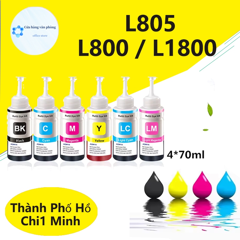 Dành cho Epson L800 L805 L810 L850 L1800 L3150 Dành cho Epson T6731 T6732 T6733 T6734 T6735 T6736 Mực