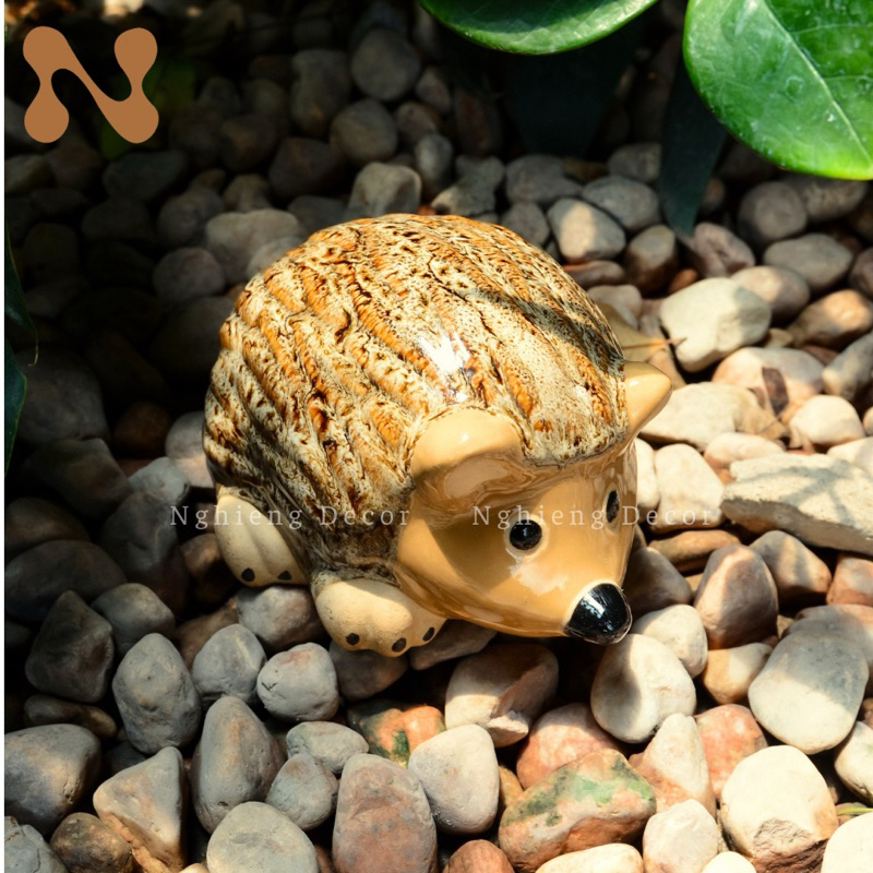 TƯỢNG GỐM CON NHÍM trang trí (size lớn)🦔