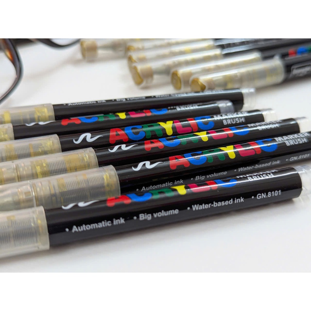 Bút Acrylic Marker Guangna 8101 Màu Vàng