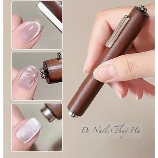 Nam châm hơ 3in1 hơ mắt mèo cán gỗ đa năng kemnail95