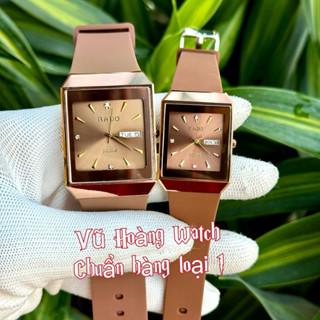Đồng hồ cặp RD đúc đá ceramic. Máy pin Nhật chuẩn hàng loại 1, kính sapphire