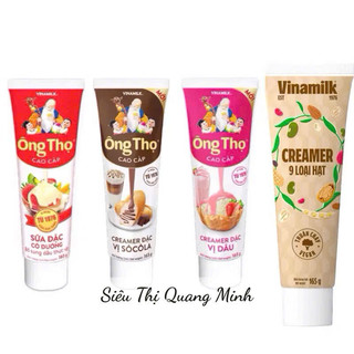  Tuýp Sữa Đặc Ông Thọ Vinamilk Dâu  Socola  Truyền Thống  9 Loại Hạt  Vị Matcha 165g 
