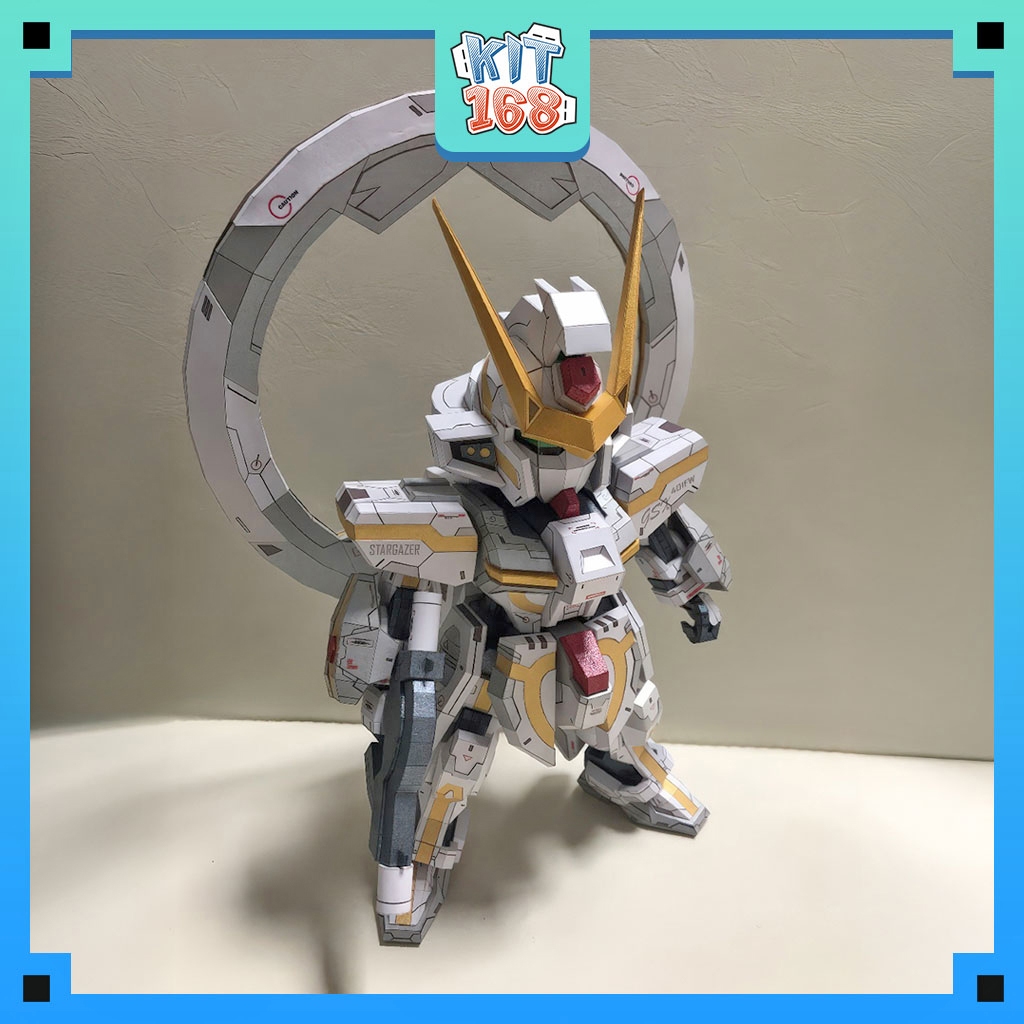 Mô hình giấy Anime game Robot SD GSX-401FW Stargazer Gundam