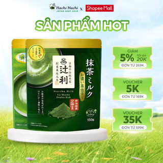 Bột trà sữa trà xanh Matcha Milk Kataoka 150g / 190g - Hachi Hachi Japan Shop