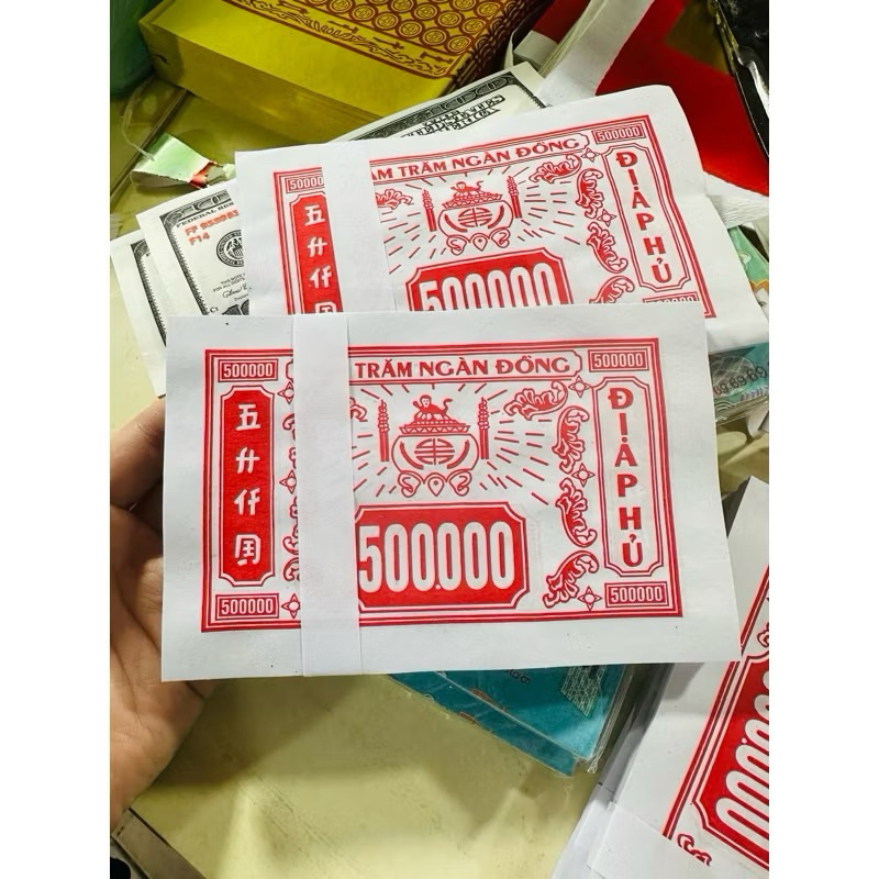 Tiền 500 Âm Phủ - tiền bạc (vàng mã Bạch Tuyết)