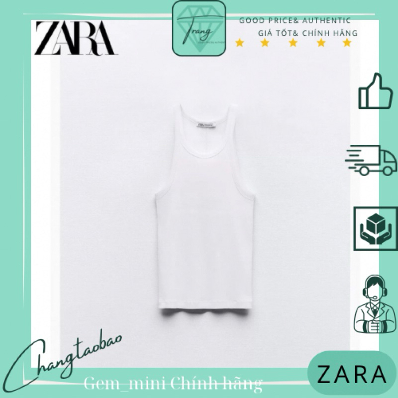 ZR AU Áo 2s hai dây nữ trắng size S