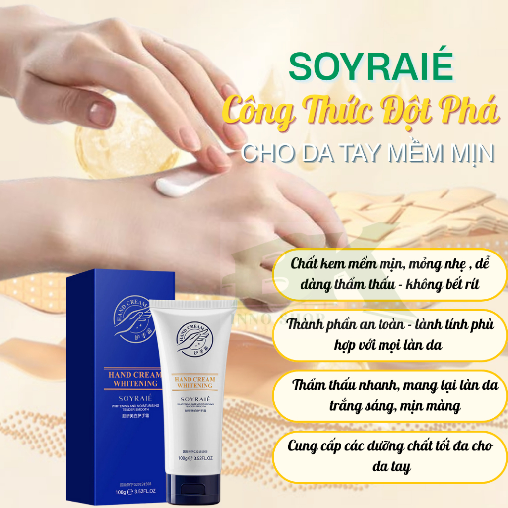 KEM DƯỠNG DA TAY TENDER 100g – CHỐNG KHÔ RÁP, CẤP ẨM TỨC THÌ, DA TAY MỀM MỊN, TRẮNG SÁNG TỰ NHIÊN | BK INNO