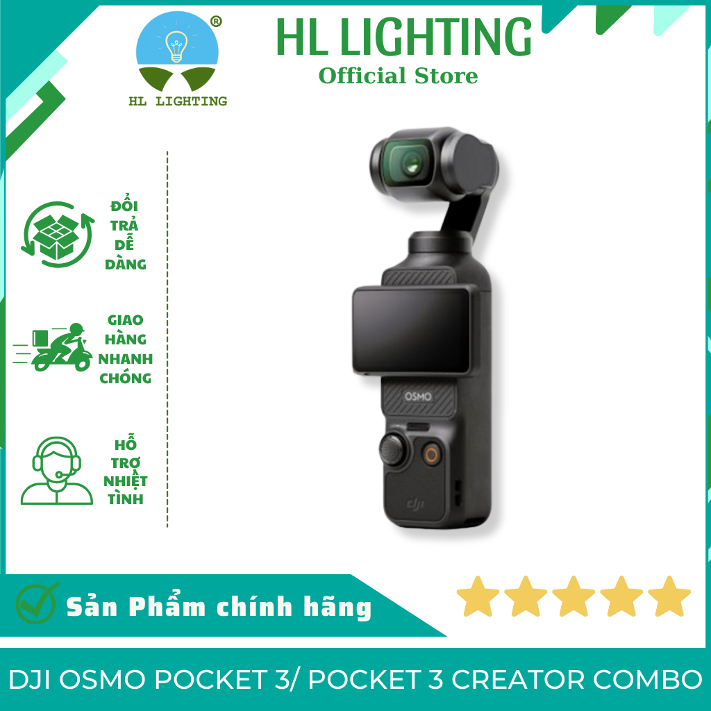 Máy Quay DJI Osmo Pocket 3 Creator Combo HL Lighting 1-Inch CMOS 4K120fps ActiveTrack 6.0