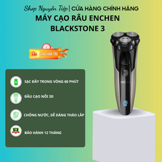Máy cạo râu Enchen Blackstone 3 chống nước IPX7, tích hợp tông đơ nhỏ, lưỡi dao nổi 3D - BH 12 tháng