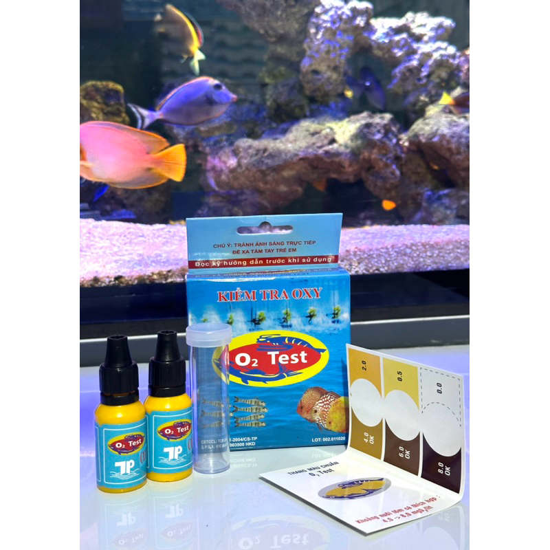 Test Kit - Kiểm Tra Nhanh Hàm Lượng Oxy Có Trong Nước Bể Cá Cảnh, Thuỷ Sinh (hàng Việt Nam)