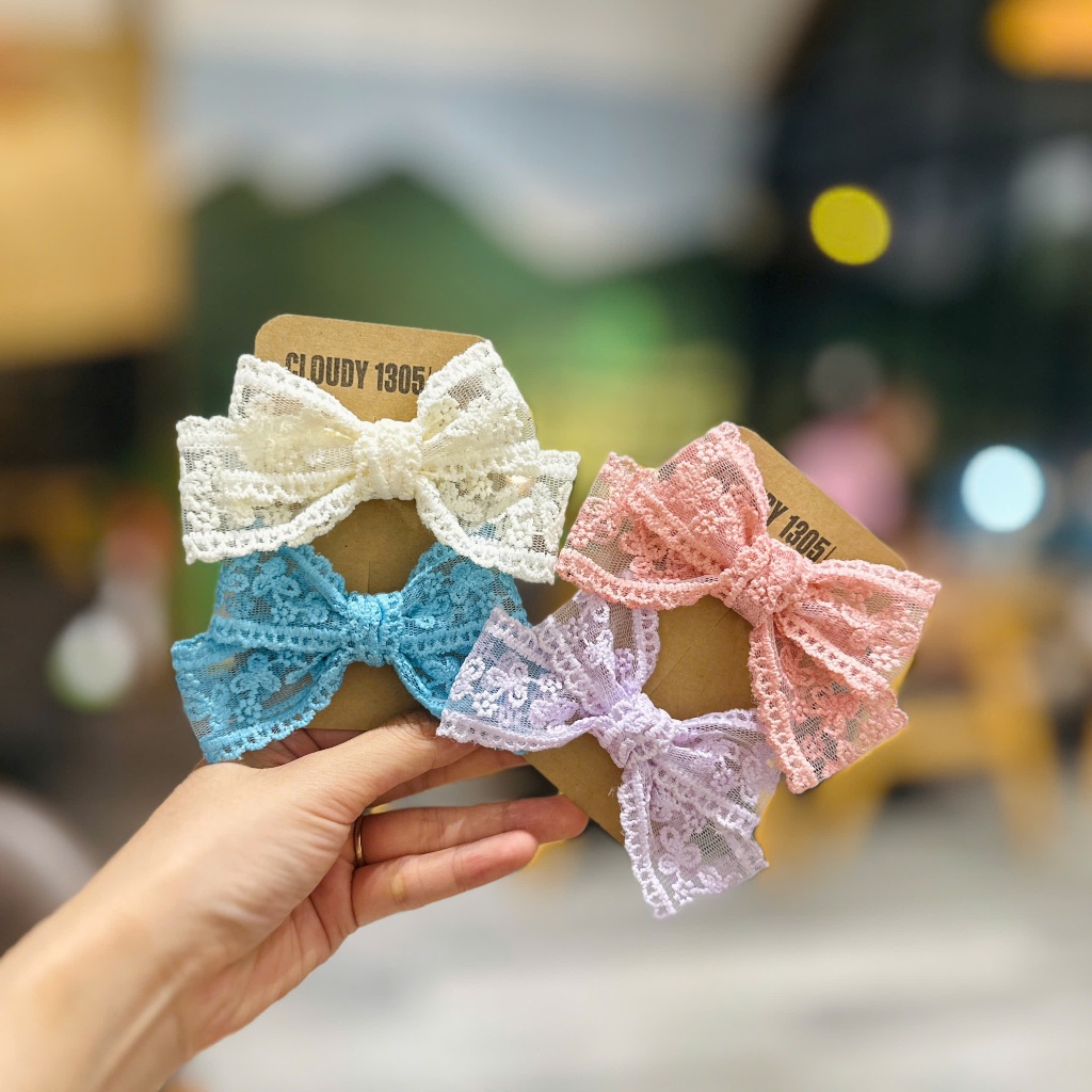 Kẹp tóc nơ tiểu thư kiểu hàn made by Cloudy's mami