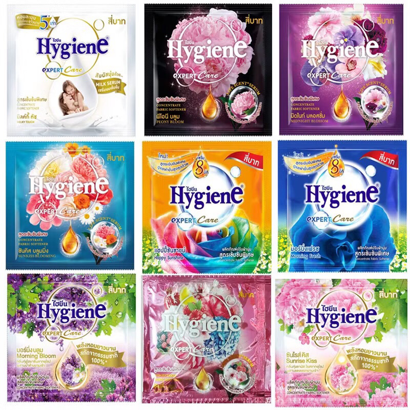 Nước xả Hygiene Thái Lan- Nước xả vải siêu đậm đặc dây 12 gói