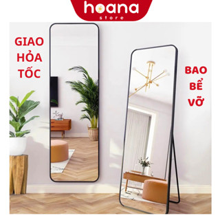   Có đèn LED  Gương soi toàn thân di động chống vỡ hàng nhập khẩu soi cực nét có thể treo lên tường hàng loại 1 - HOANA 