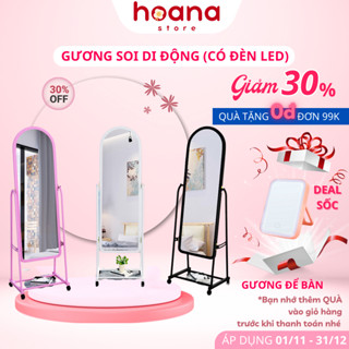 Gương soi di động toàn thân cực nét hàng loại 1, Gương đứng toàn thân giá rẻ nhất thị trường (Có đèn LED)
