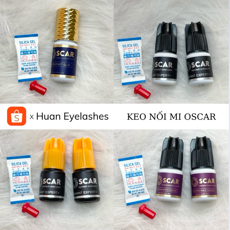 Keo nối mi Oscar chính hãng độ bền 8 tuần không kén thời tiết