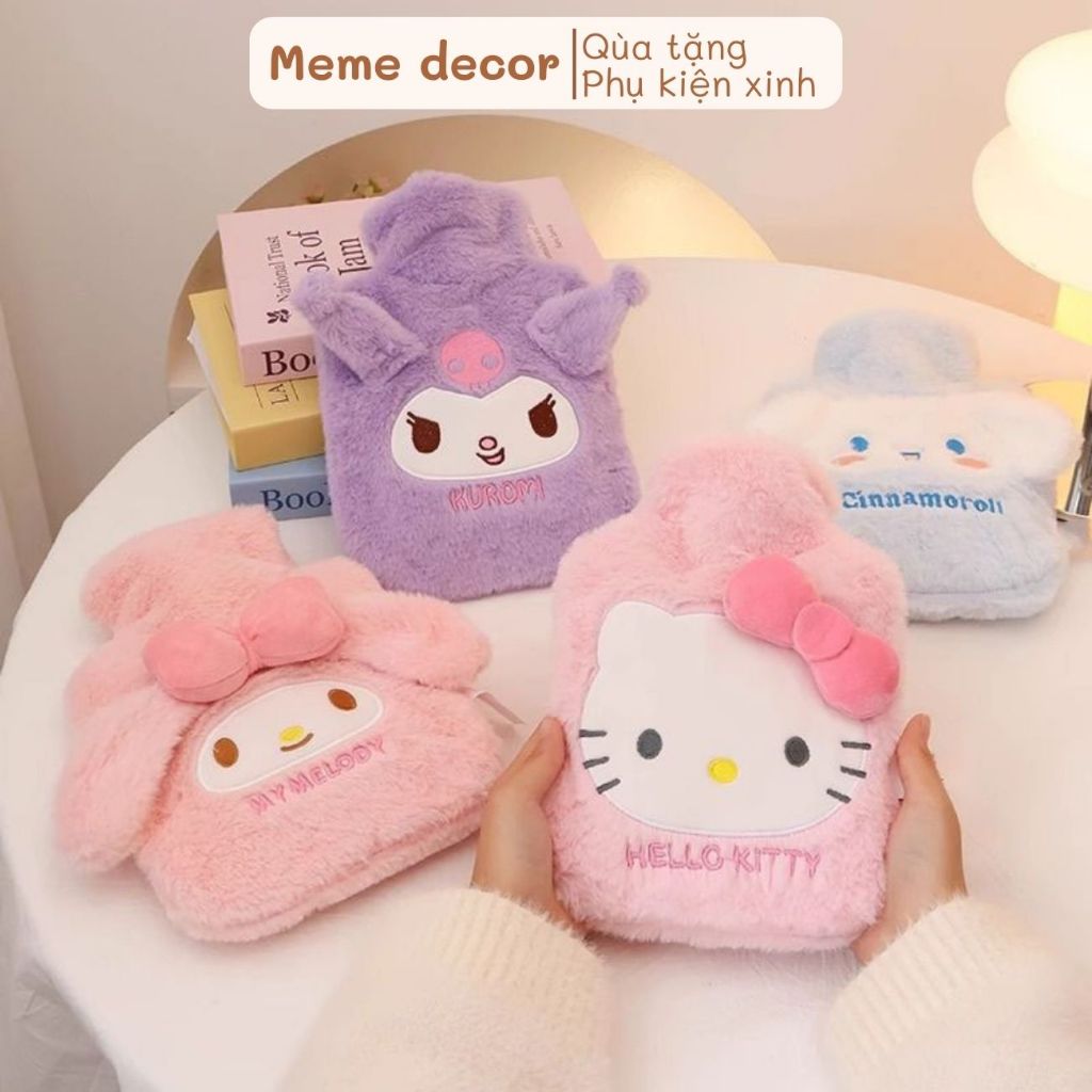 Túi chườm nóng lạnh 1000ml dễ thương giữ nhiệt lâu túi sưởi chườm bụng, tay chân, giảm đau tiện lợi