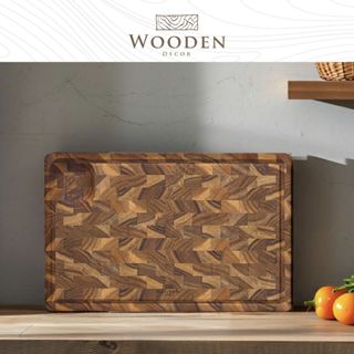 Thớt Gỗ Teak Hình Chữ Nhật Cao Cấp, Bền Bỉ, Sang Trọng, An Toàn Thực Phẩm, Wooden Decor - The Usual