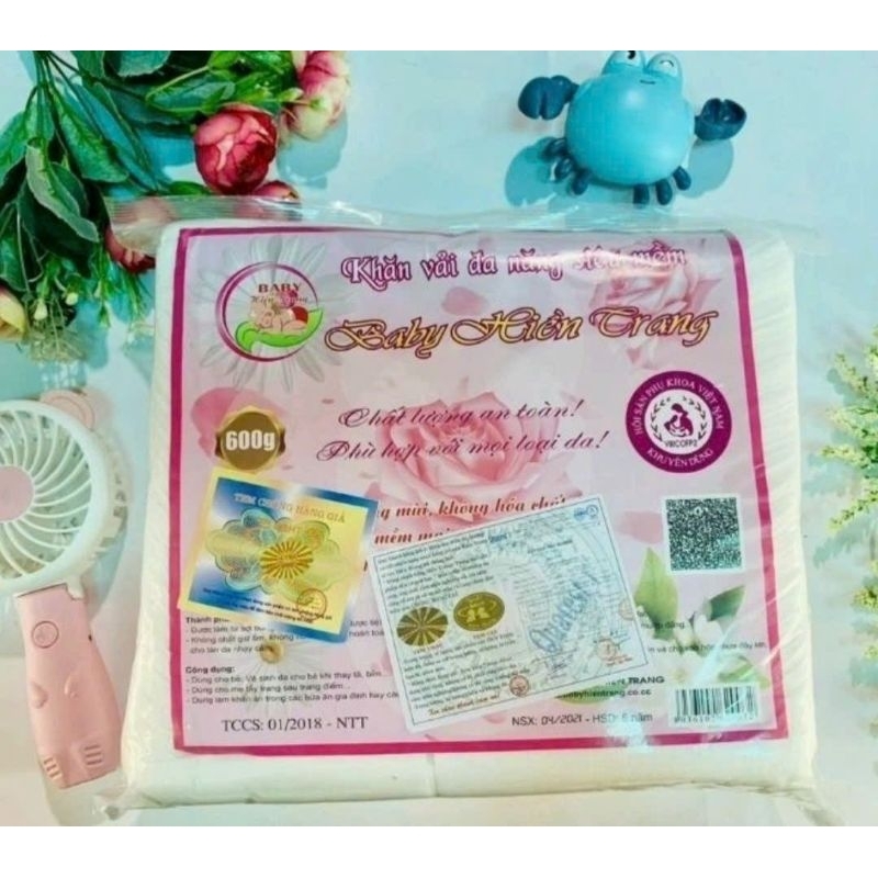 Bịch Lớn 600G Khăn Vải Khô Đa Năng Baby Hiền Trang (CHÍNH HÃNG TEM 7 MÀU)