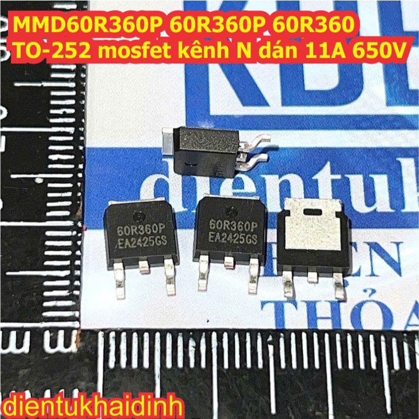 3 con MMD60R360P 60R360P 60R360 TO-252 mosfet kênh N dán 11A 650V kde3681