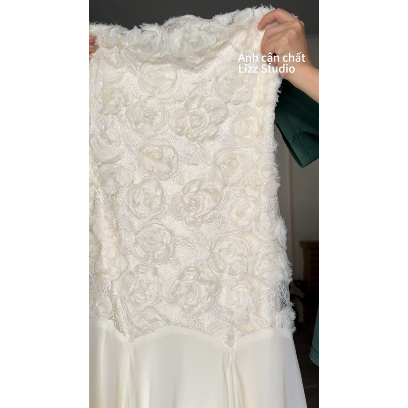 Ivy Dress M751 Váy Hai Dây Đuôi Cá Dáng Dài Phối Hoa ,  Váy body đuôi cá dáng dài đi biển LIZZ STUDIO | BigBuy360 - bigbuy360.vn