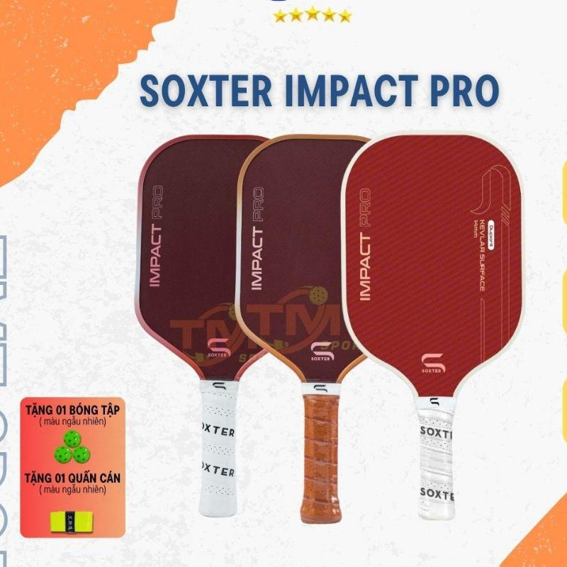Vợt Pickleball Soxter Impact Pro, Vợt Pickleball Soxter Impact Pro Chính hãng - 14mm, 16mm