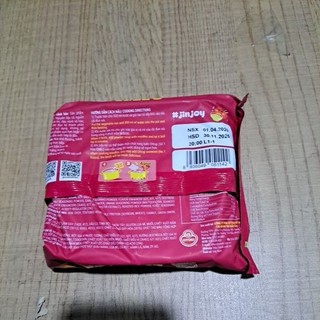 Lốc 5 gói MÌ JIN CAY 120G Otoki V10703, mì jin cay Ottogi, mì Jin không cay Otoki gói 120 g V10704