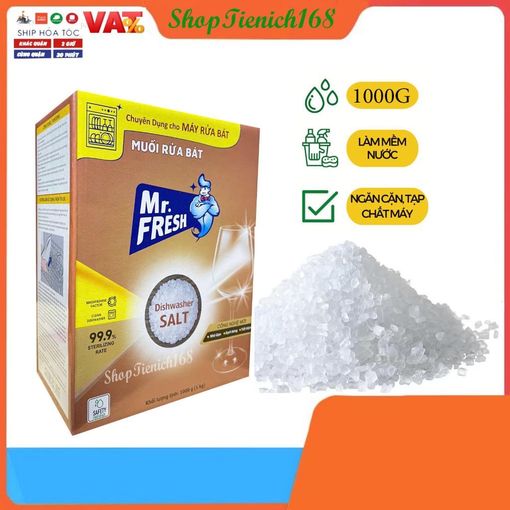 Muối rửa bát Làm mềm,Chống đóng cặn MR.FRESH 1000G
