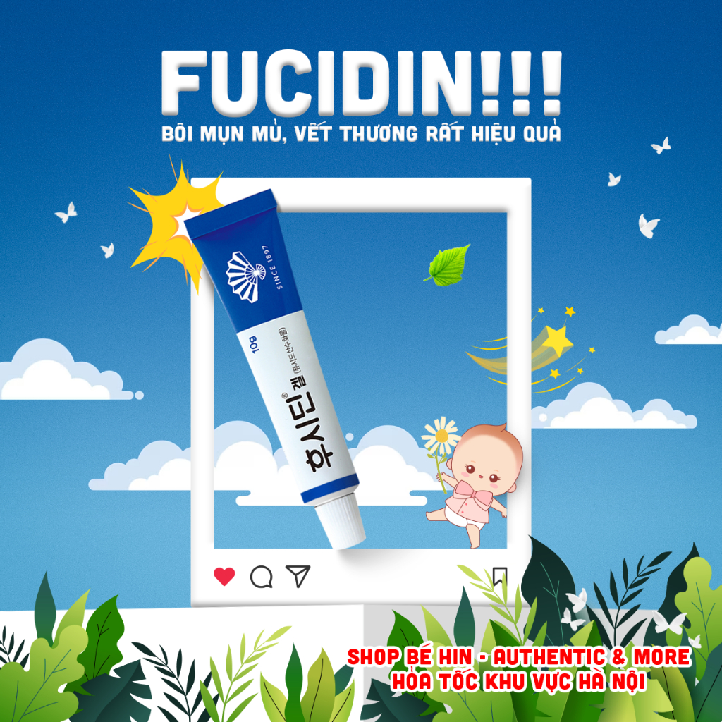 Dongwha Fucidin Gel bôi mụn mủ, vết thương giúp da nhanh lành, hạn chế để lại sẹo