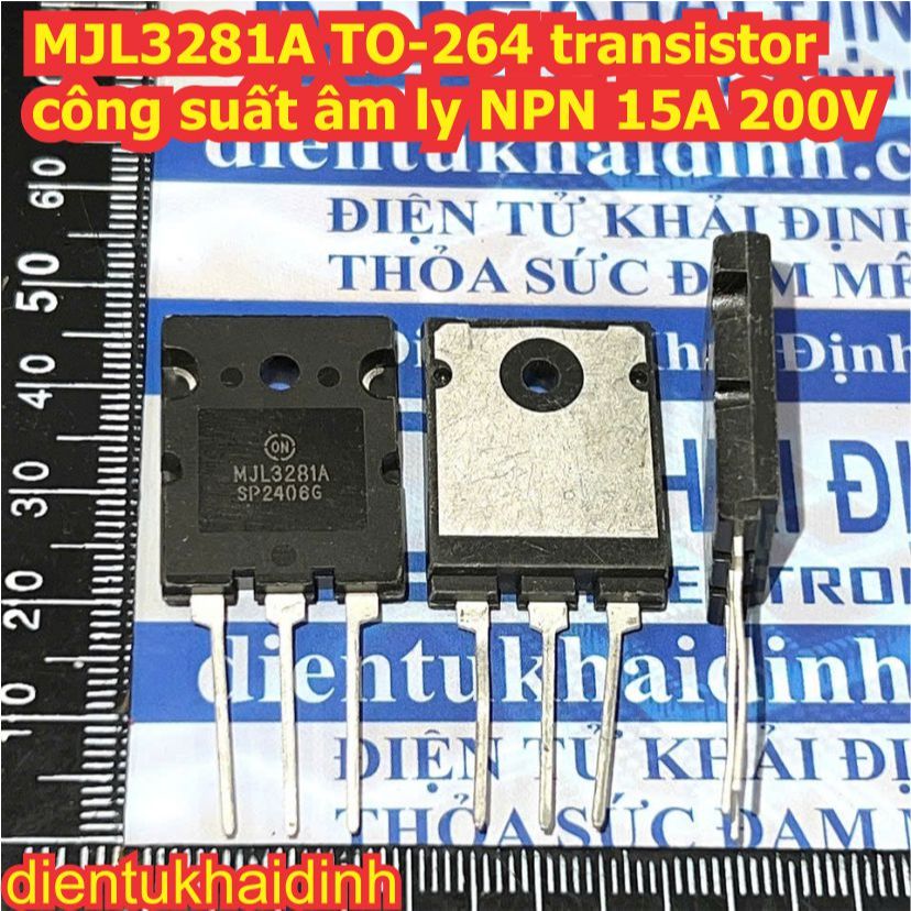 MJL3281A MJL1302A MJL3281 MJL1302 TO-264 transistor công suất âm ly NPN PNP 15A 200V kde0265