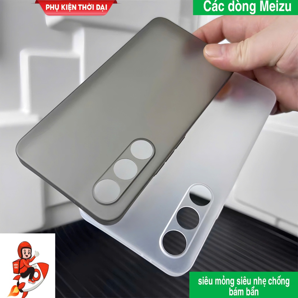 Ốp lưng Meizu 20 / 20 Pro / Meizu 21 Note /20 Classic siêu mỏng nhẹ làm từ nhựa PP cao cấp hạn chế b