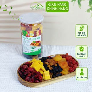 Trái cây sấy dẻo không đường hũ 500g gồm 5 loại hoa quả sấy dẻo tốt cho bà bầu, ăn vặt văn phòng, ăn kiêng giảm cân.