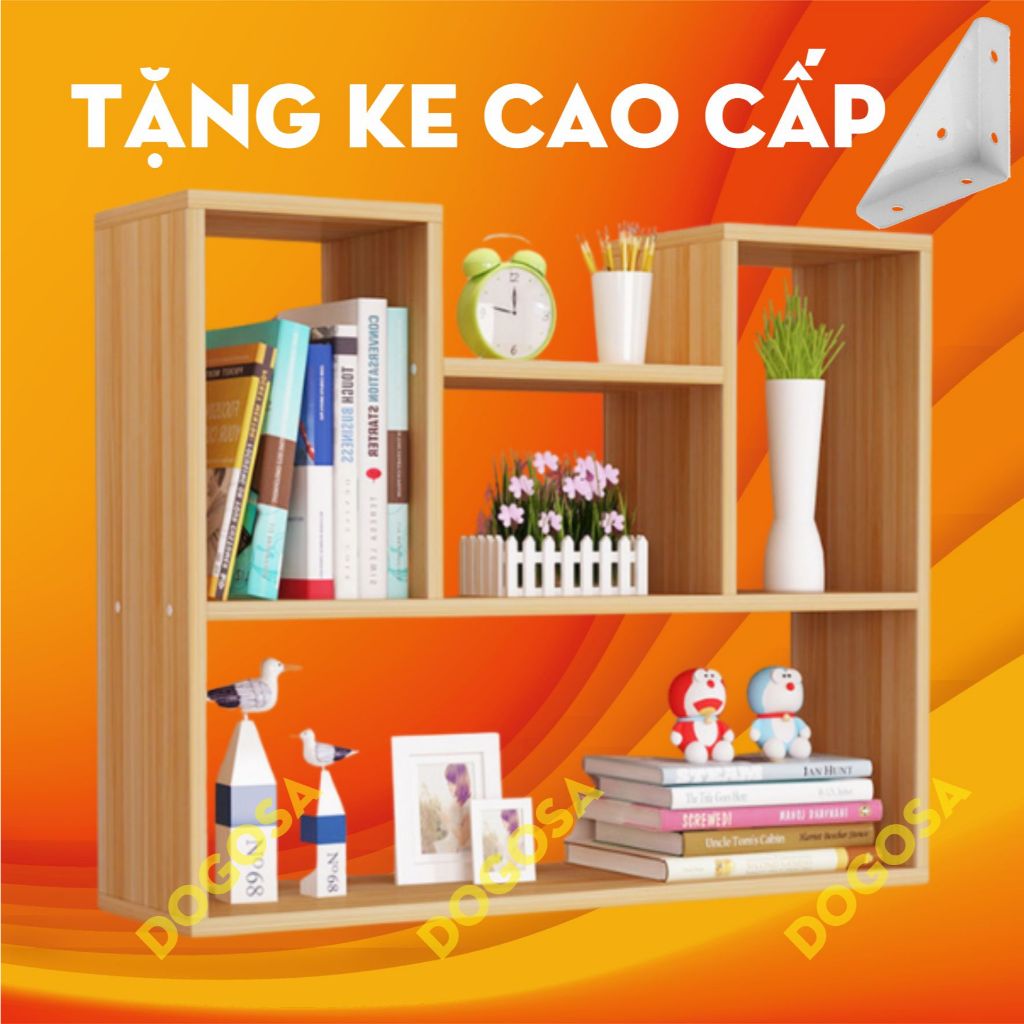 Kệ Sách Treo Tường, Kệ Trang Trí Chữ U, giá sách gỗ cao cấp decor phòng ngủ phòng khách sẵn phụ kiện